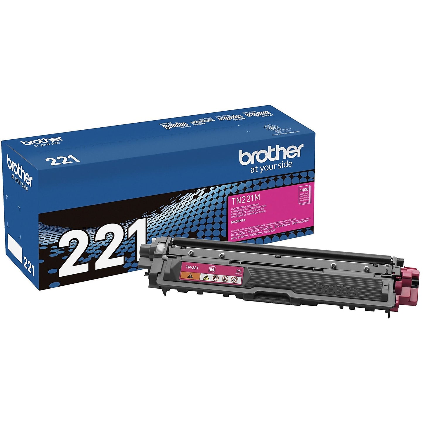 Genuine Brother TN221M Magenta Toner Cartridge (1,400 pages)
