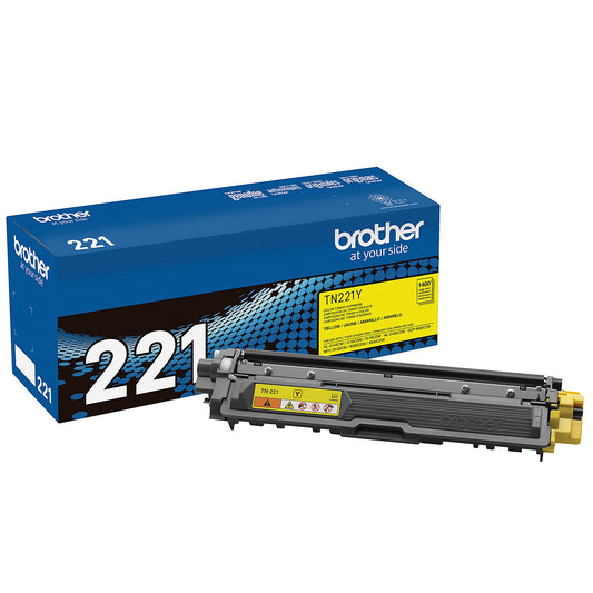Genuine Brother TN221Y Yellow Toner Cartridge (1,400 pages)