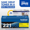 Genuine Brother TN221Y Yellow Toner Cartridge (1,400 pages)