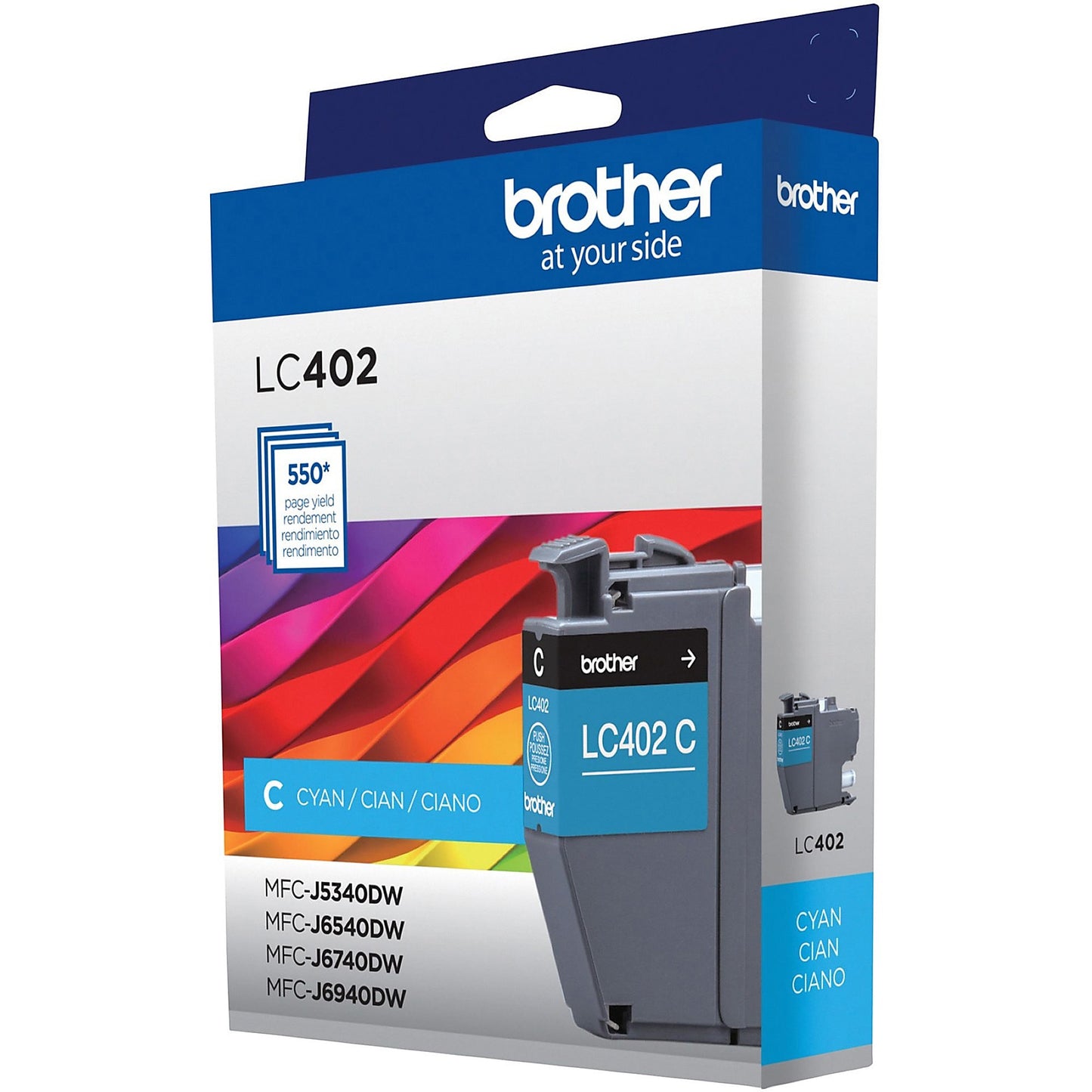 Genuine Brother LC402C Cyan Ink Cartridge (550 pages)