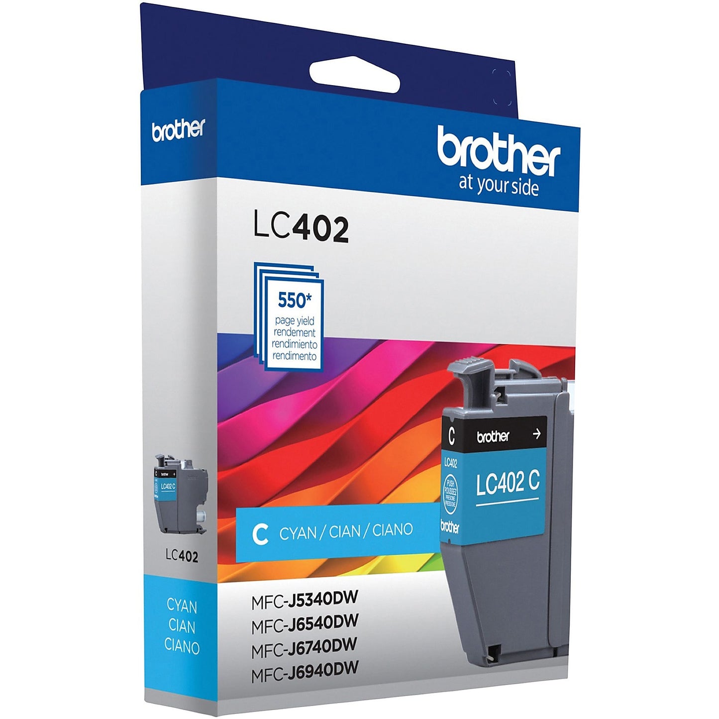 Genuine Brother LC402C Cyan Ink Cartridge (550 pages)