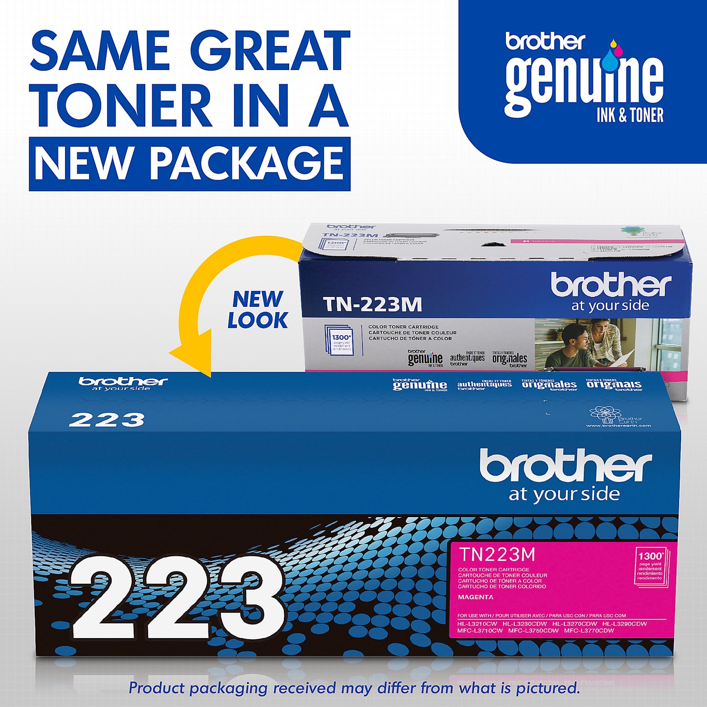 Genuine Brother TN223M Magenta Toner Cartridge (1,300 pages)