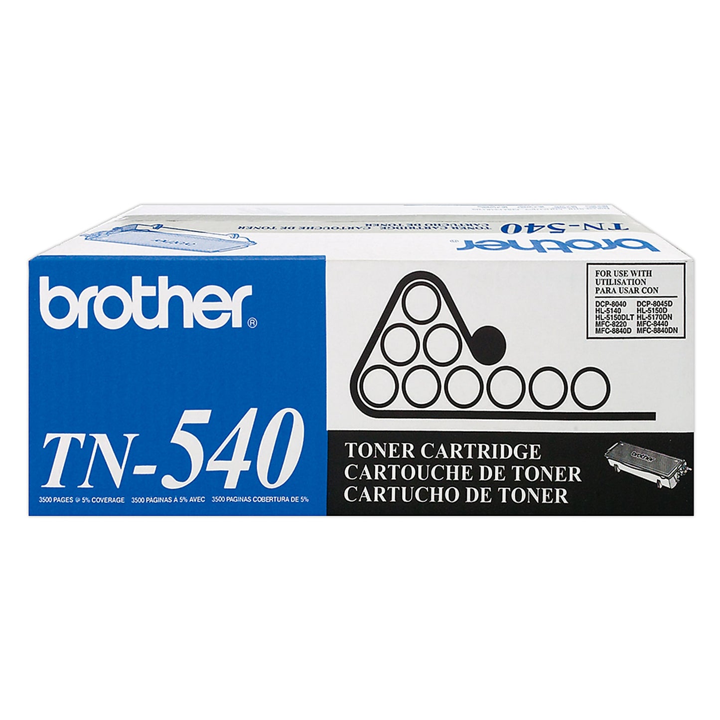 Genuine Brother TN540 Black Toner Cartridge (3,500 pages)