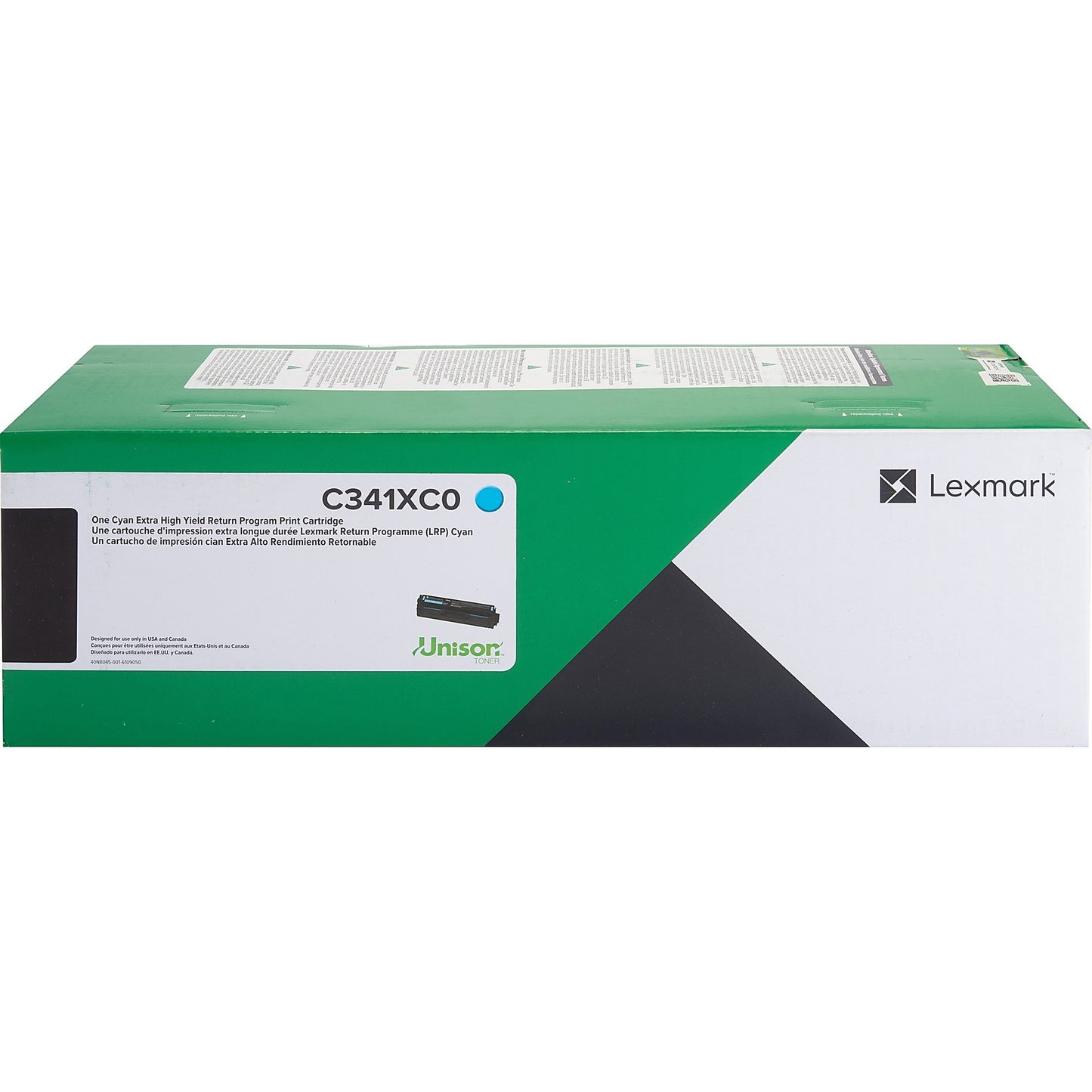 Genuine Lexmark C341XC0 High Yield Cyan Toner Cartridge (4,500 pages) Return Program