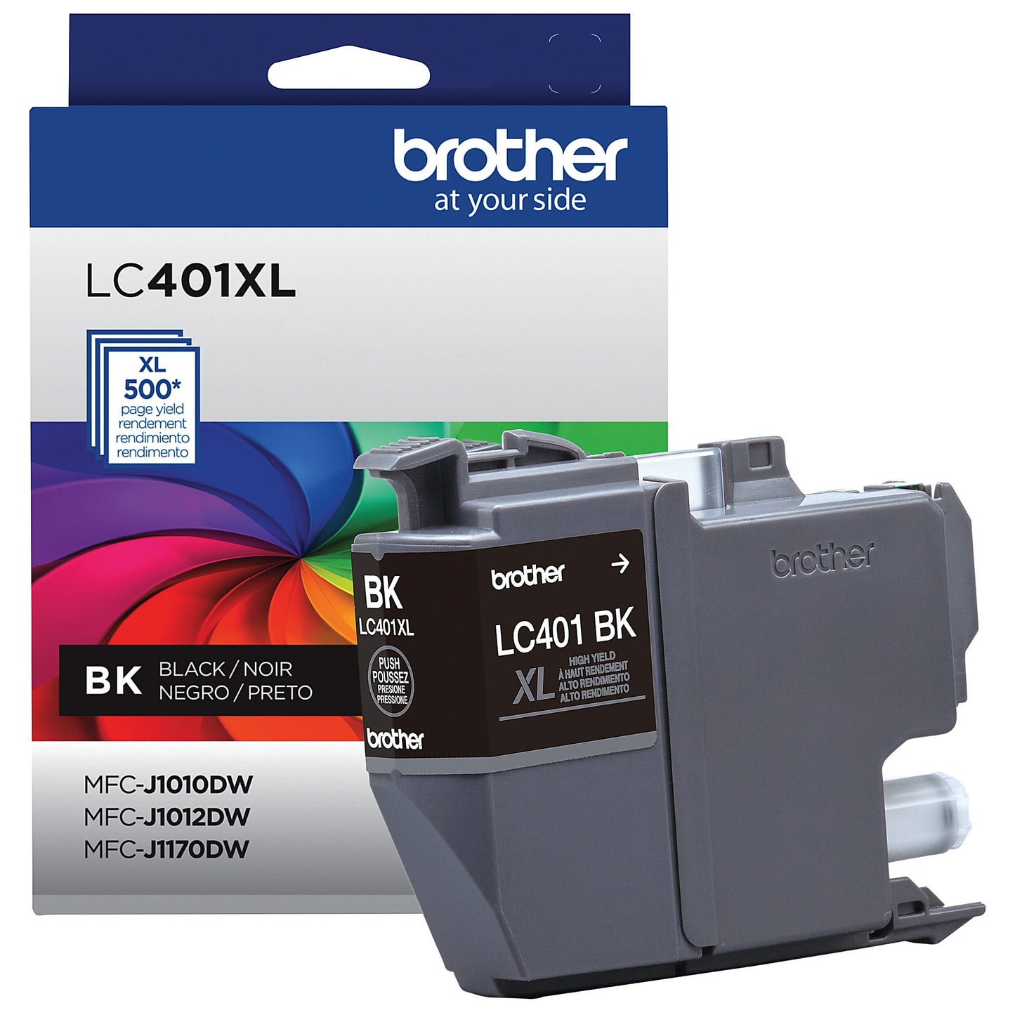 Genuine Brother LC401XLBK High Yield Black Ink Cartridge (500 pages)