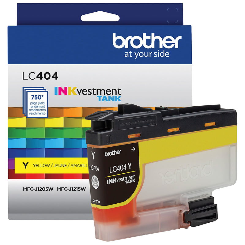 Genuine Brother LC404Y Yellow Ink Cartridge (750 pages)