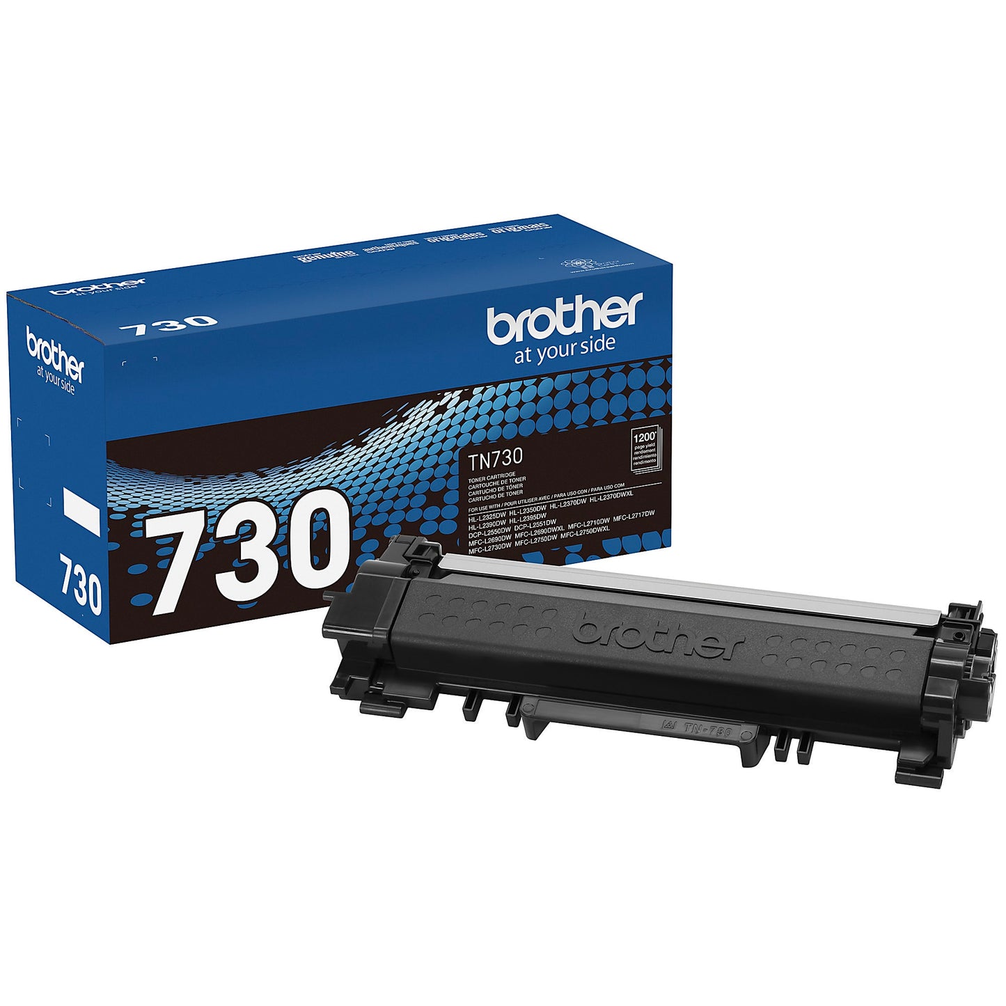 Genuine Brother TN730 Black Toner Cartridge (1,200 pages)