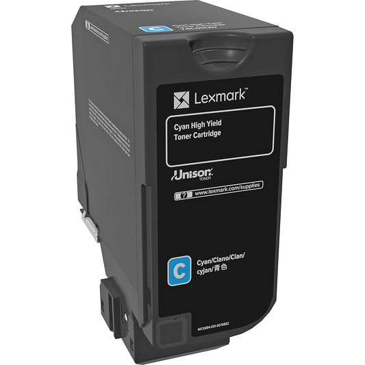 Genuine Lexmark 74C0H20 High Yield Cyan Toner Cartridge (12,000 pages)