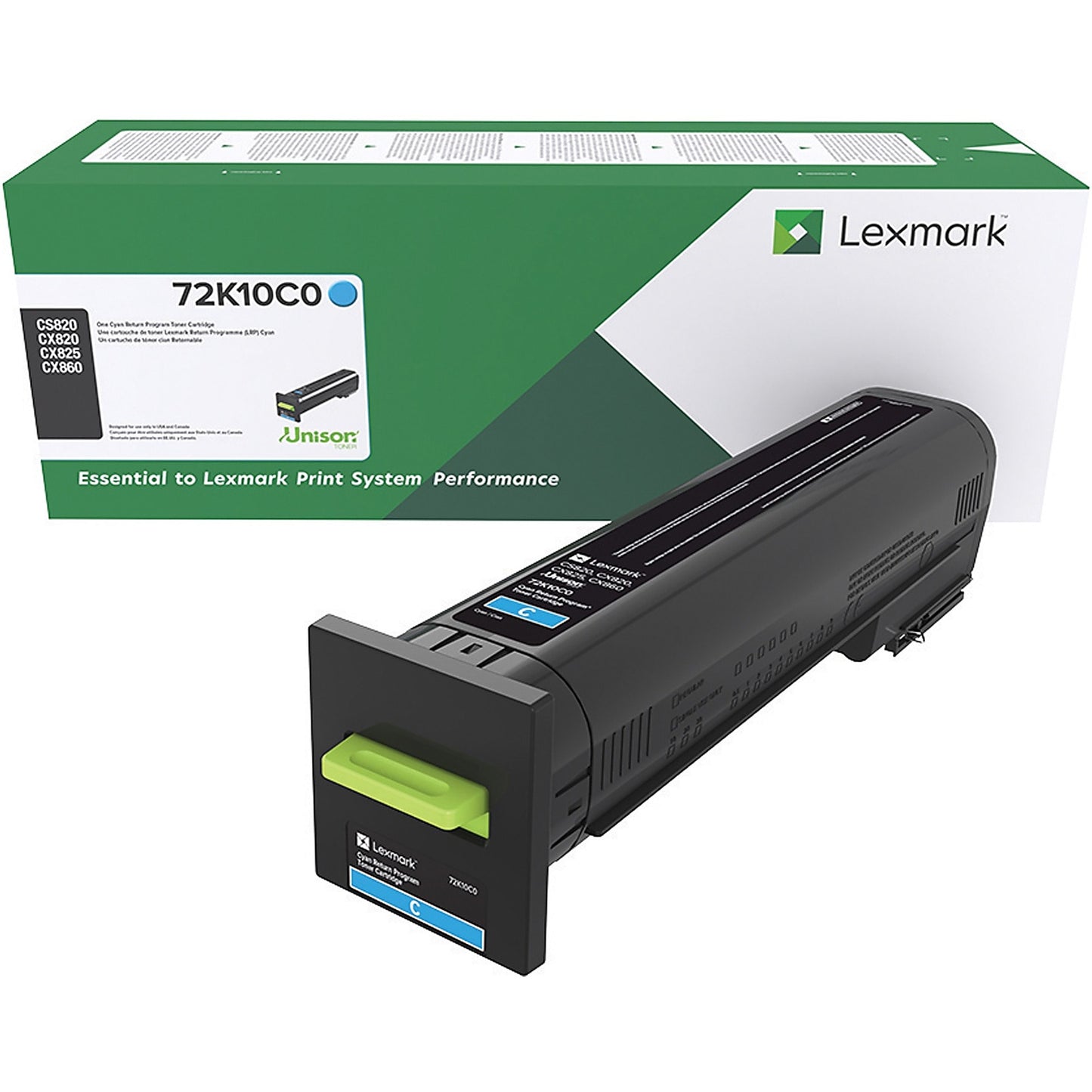 Genuine Lexmark 72K10C0 Cyan Toner Cartridge (8,000 pages) Return Program