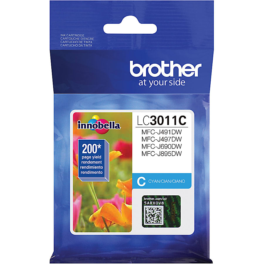 Genuine Brother LC301C Cyan Ink Cartridge (200 pages)