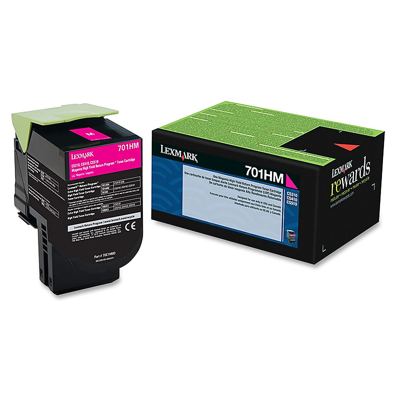 Genuine Lexmark 70C1HM0 High Yield Magenta Toner Cartridge (3,000 pages) Return Program