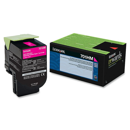 Genuine Lexmark 70C1HM0 High Yield Magenta Toner Cartridge (3,000 pages) Return Program