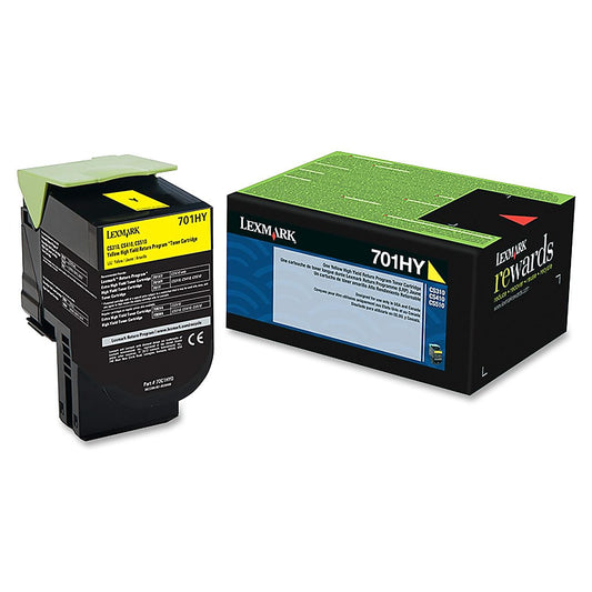 Genuine Lexmark 70C1HY0 High Yield Yellow Toner Cartridge (3,000 pages) Return Program