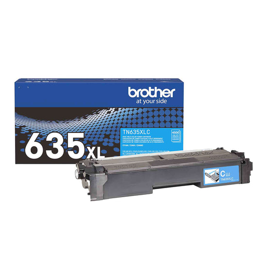 Genuine Brother TN635XLC Cyan Toner Cartridge (4,500 pages)