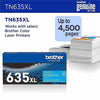Genuine Brother TN635XLC Cyan Toner Cartridge (4,500 pages)