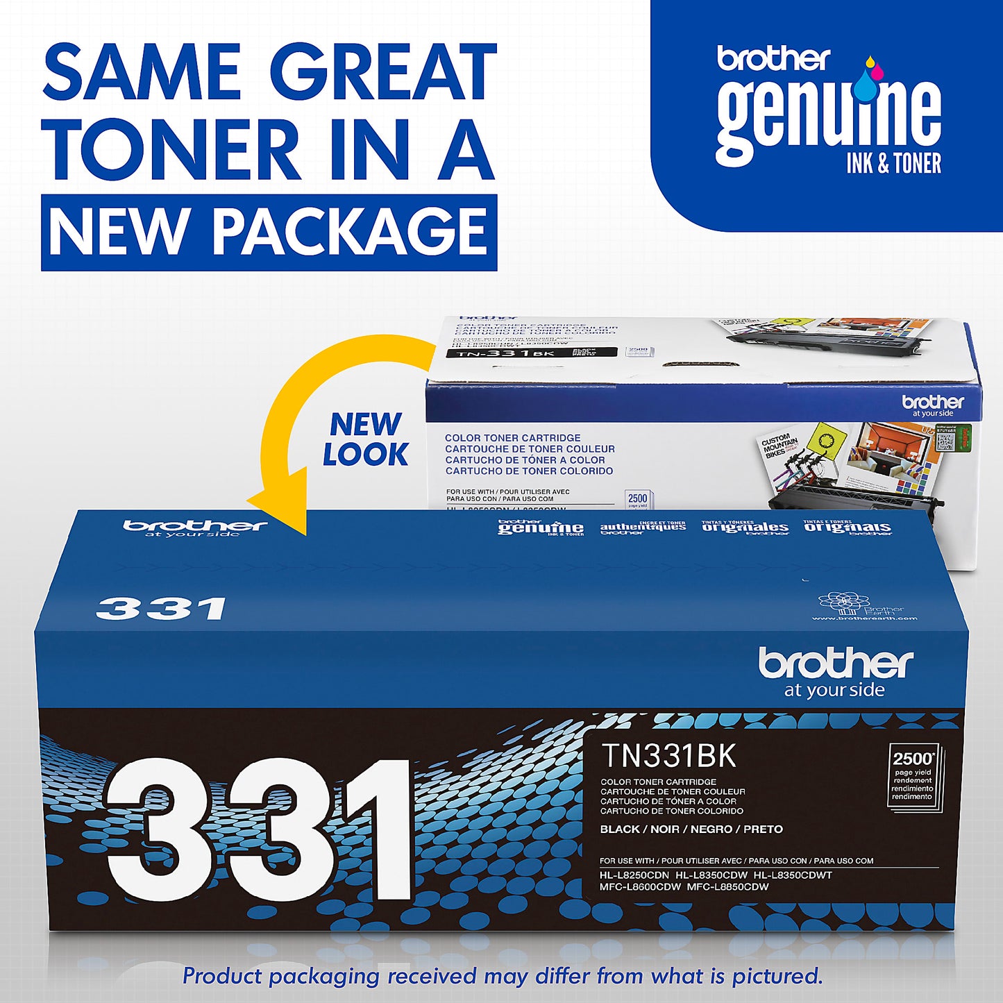 Genuine Brother TN331BK Black Toner Cartridge (2,500 pages)