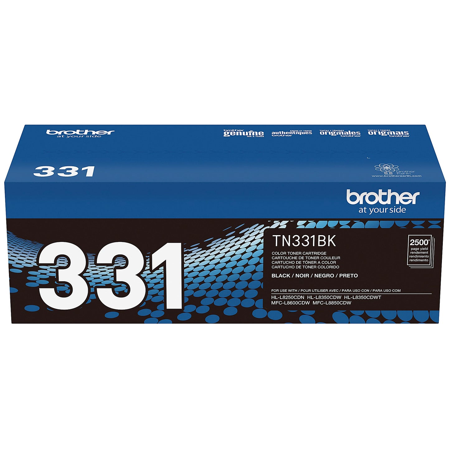 Genuine Brother TN331BK Black Toner Cartridge (2,500 pages)