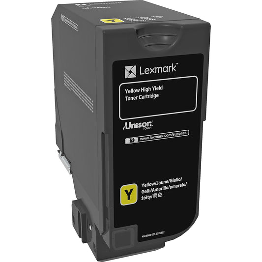Genuine Lexmark 74C0H40 High Yield Yellow Toner Cartridge (12,000 pages)