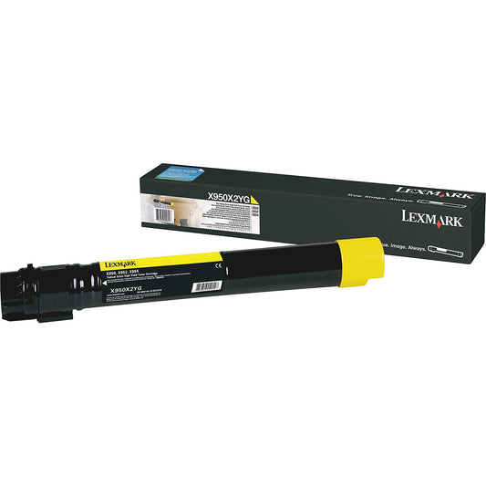 Genuine Lexmark X950X2YG High Yield Yellow Toner Cartridge (22,000 pages)