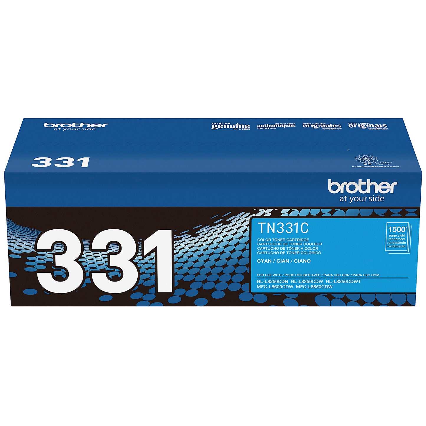 Genuine Brother TN331C Cyan Toner Cartridge (1,500 pages)