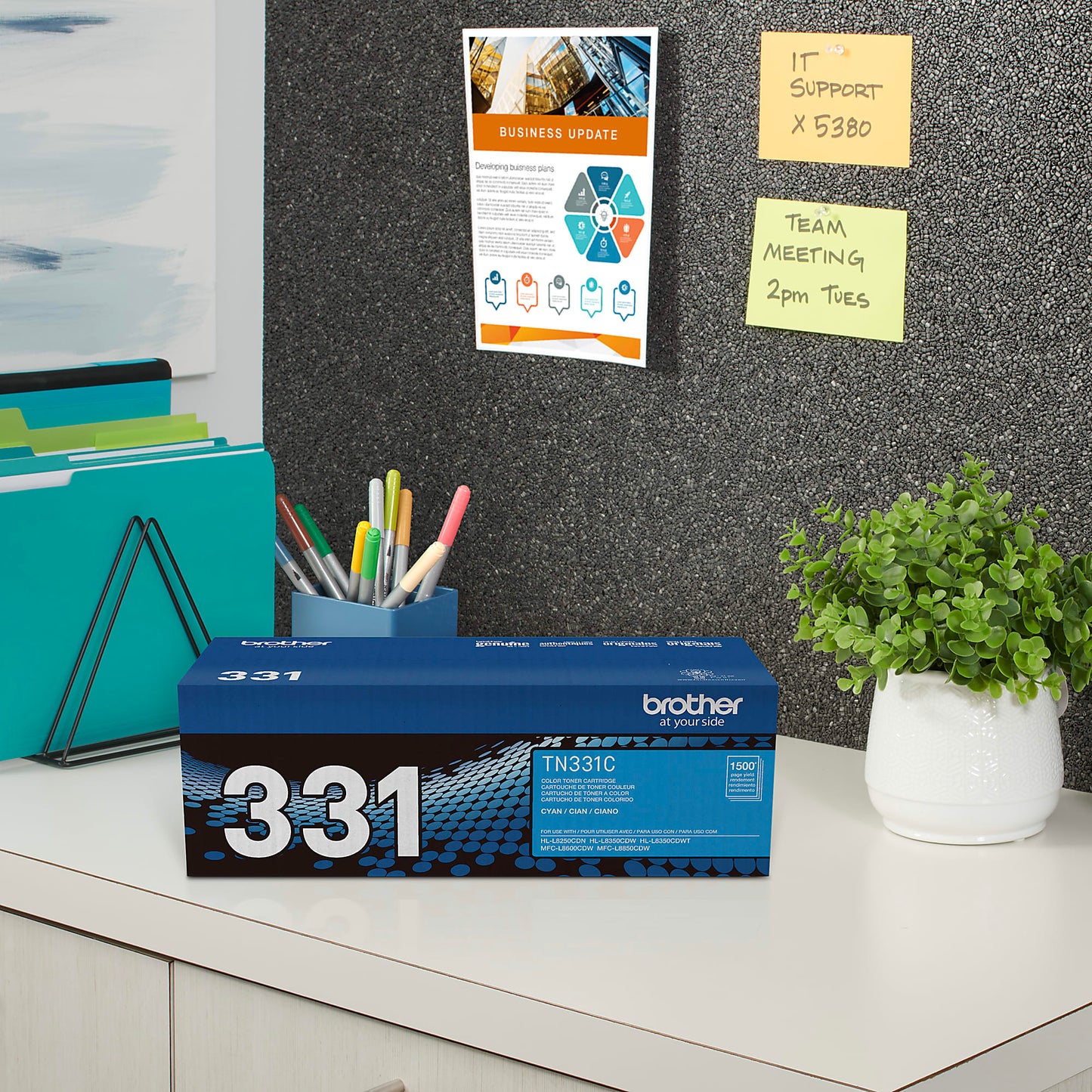 Genuine Brother TN331C Cyan Toner Cartridge (1,500 pages)