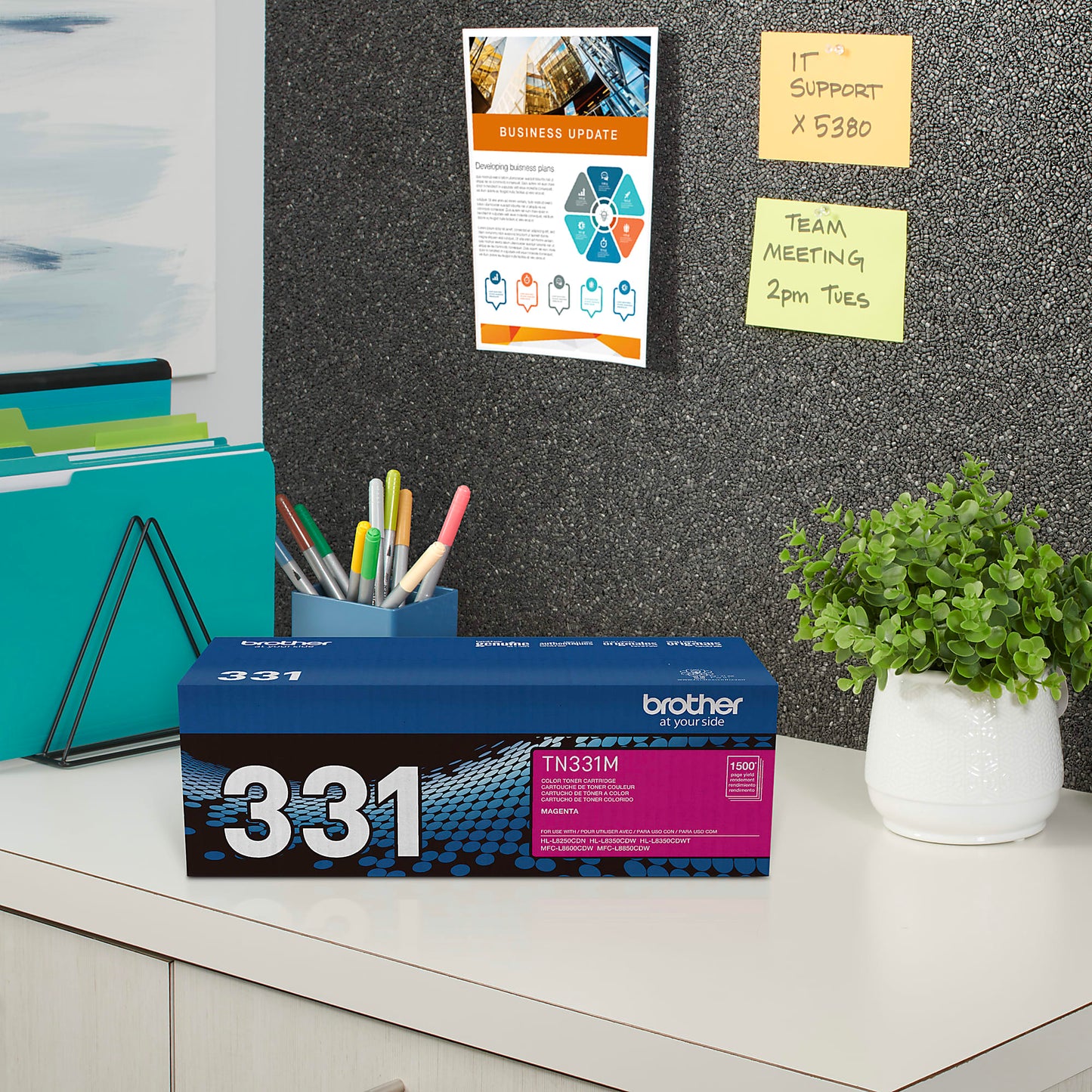 Genuine Brother TN331M Magenta Toner Cartridge (1,500 pages)