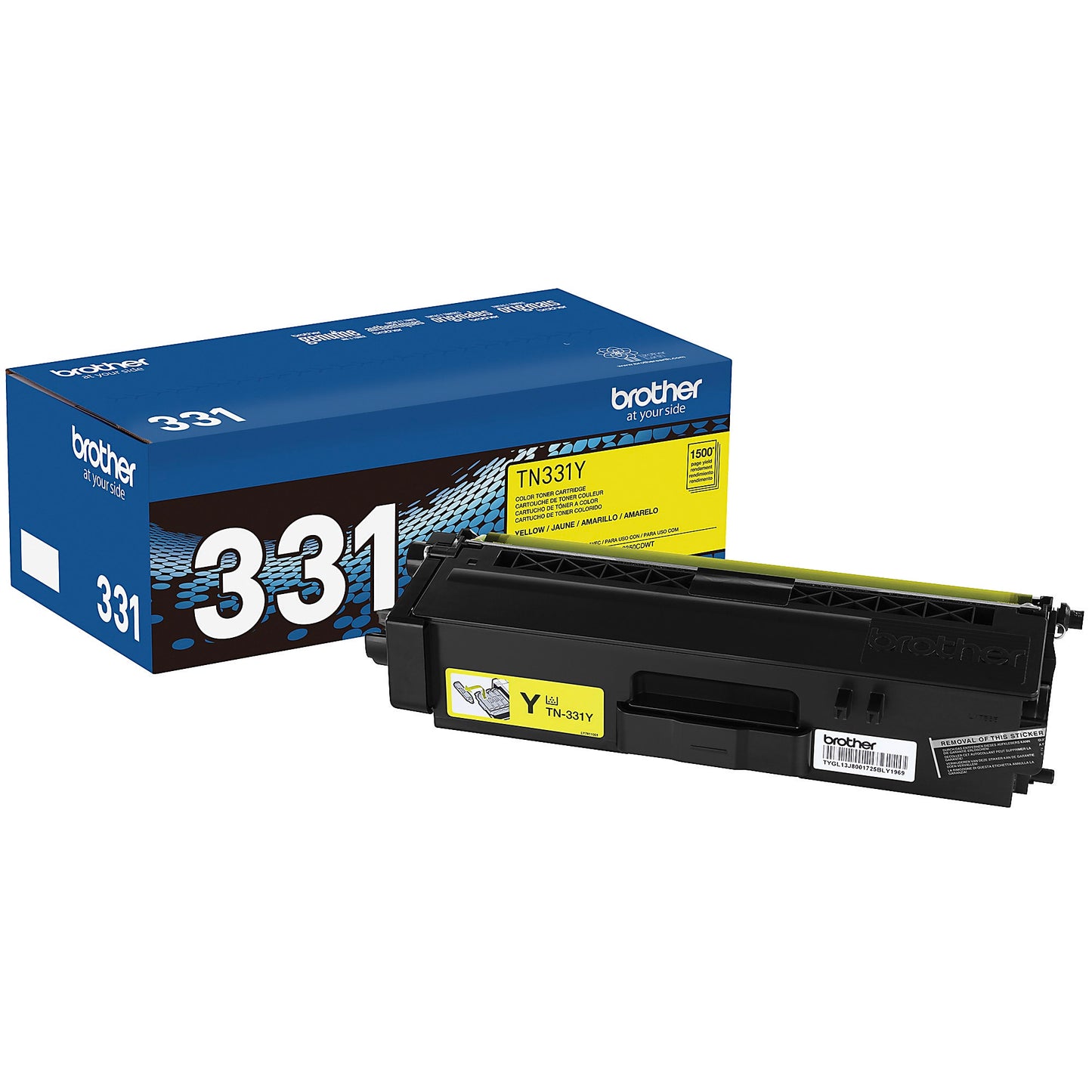 Genuine Brother TN331Y Yellow Toner Cartridge (1,500 pages)