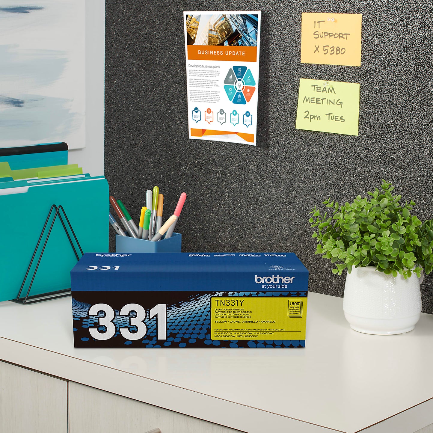 Genuine Brother TN331Y Yellow Toner Cartridge (1,500 pages)