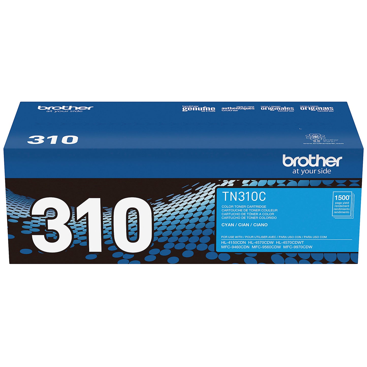 Genuine Brother TN310C Cyan Toner Cartridge (1,500 pages)
