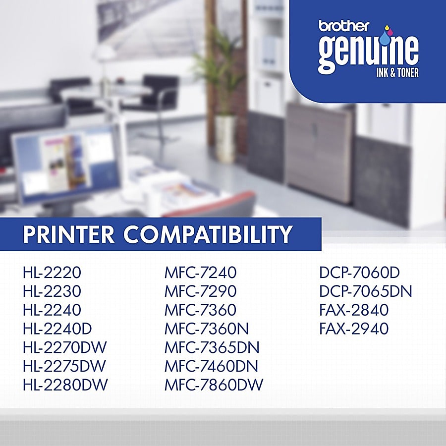 Genuine Brother TN420 Black Toner Cartridge (1,200 pages)
