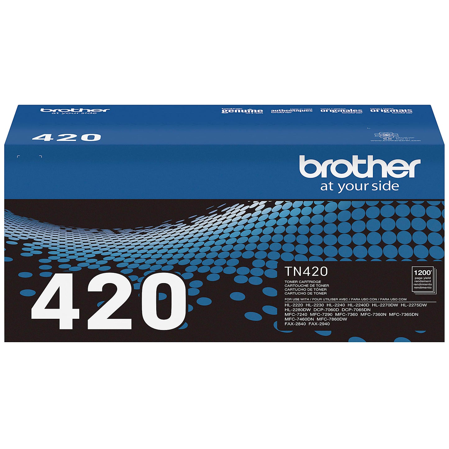 Genuine Brother TN420 Black Toner Cartridge (1,200 pages)