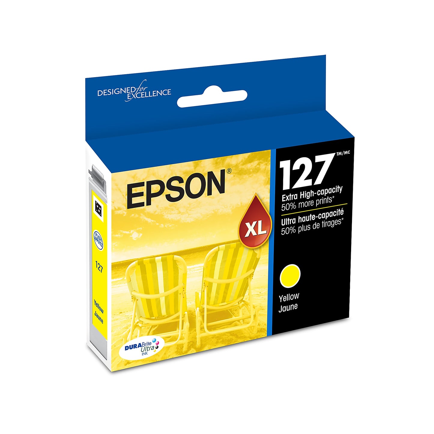 Genuine Epson T127420 Yellow Ink Cartridge (755 pages)