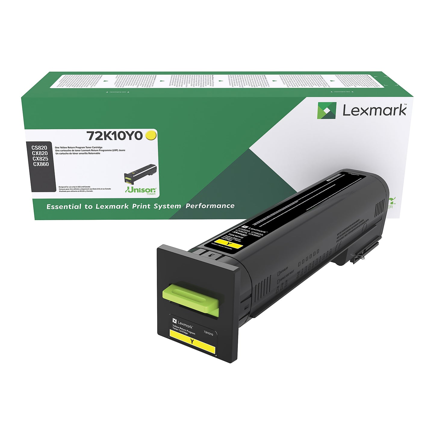 Genuine Lexmark 72K10Y0 Yellow Toner Cartridge (8,000 pages) Return Program