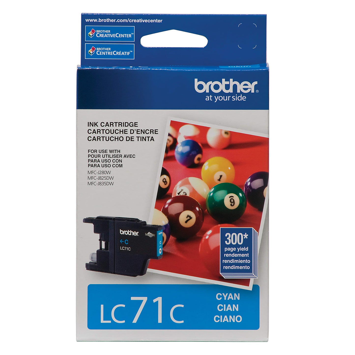 Genuine Brother LC71C Cyan Ink Cartridge (300 pages)