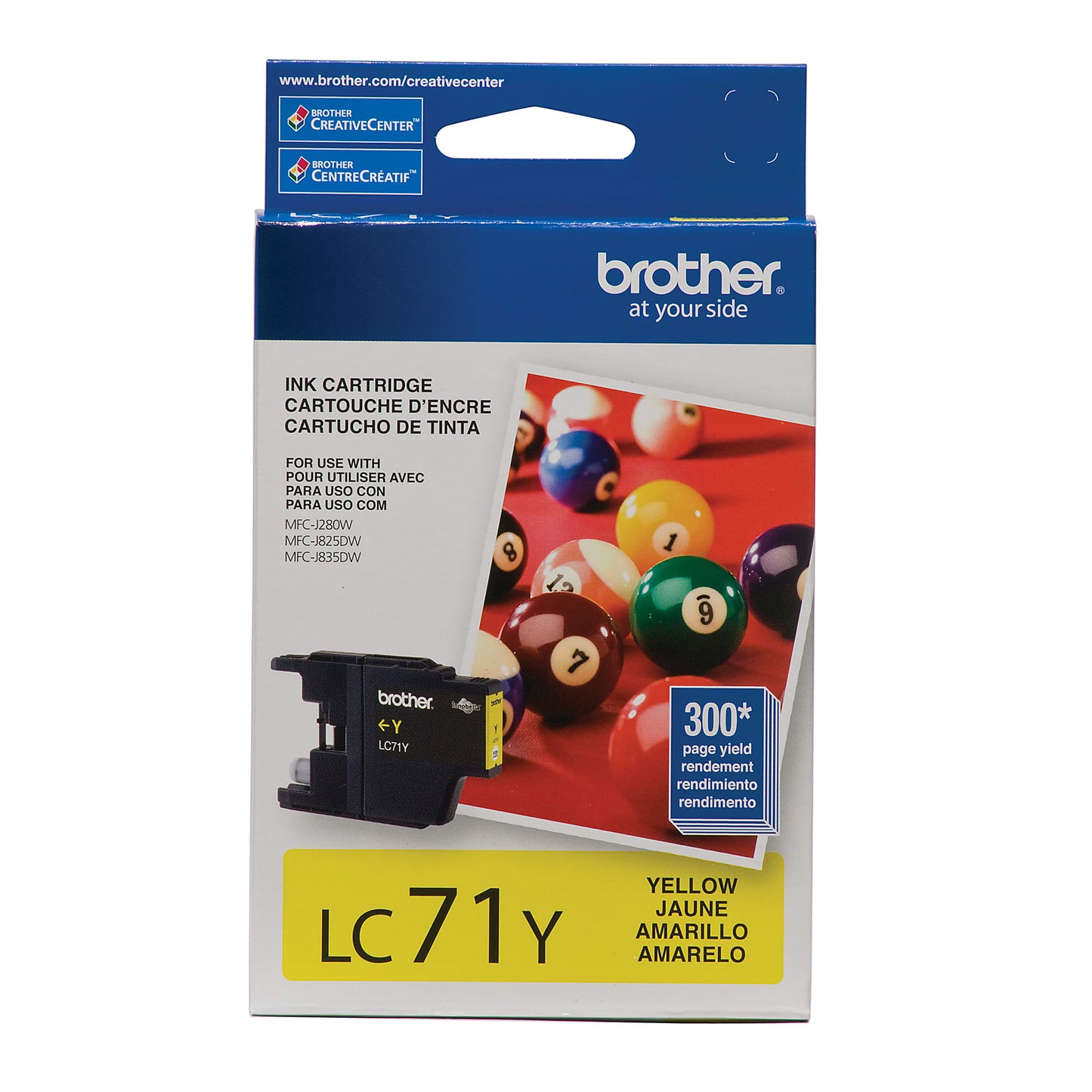 Genuine Brother LC71Y Yellow Ink Cartridge (300 pages)