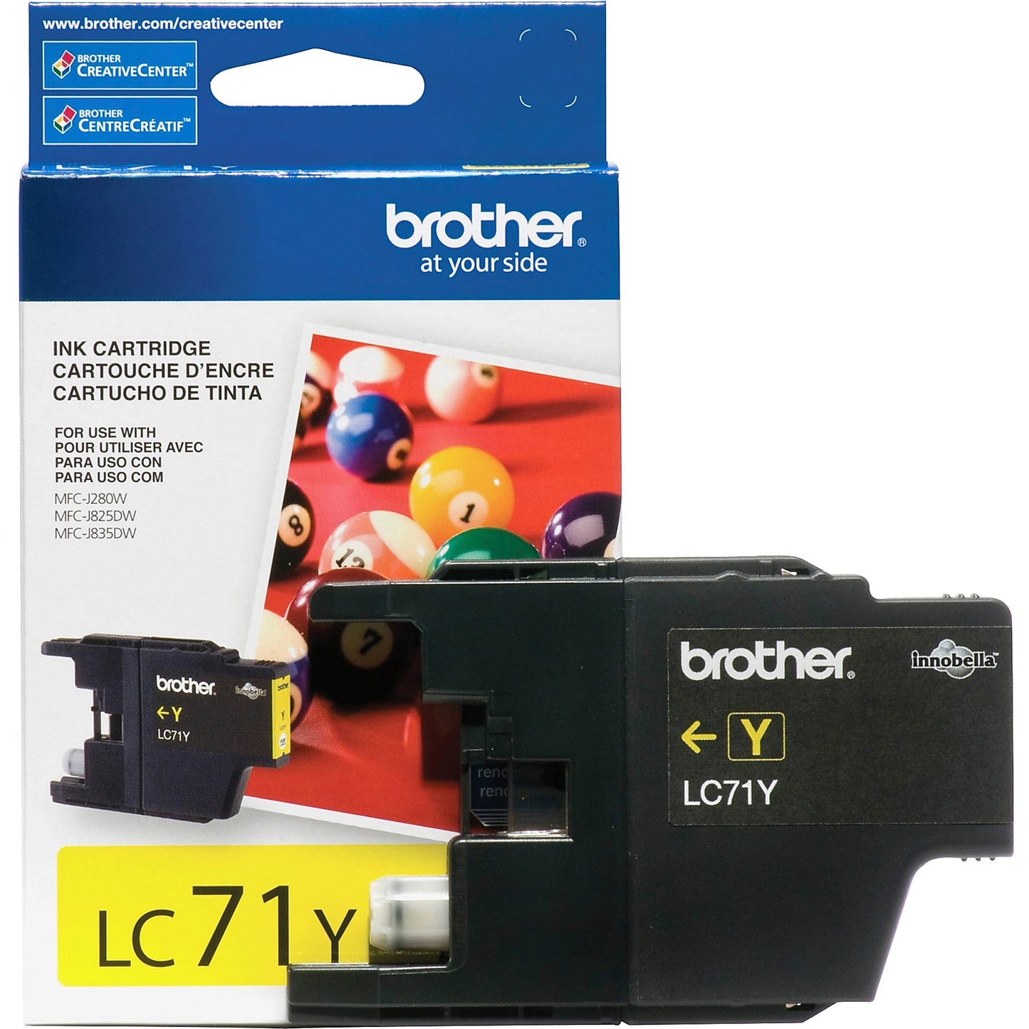 Genuine Brother LC71Y Yellow Ink Cartridge (300 pages)