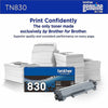 Genuine Brother TN830 Black Toner Cartridge (1,200 pages)