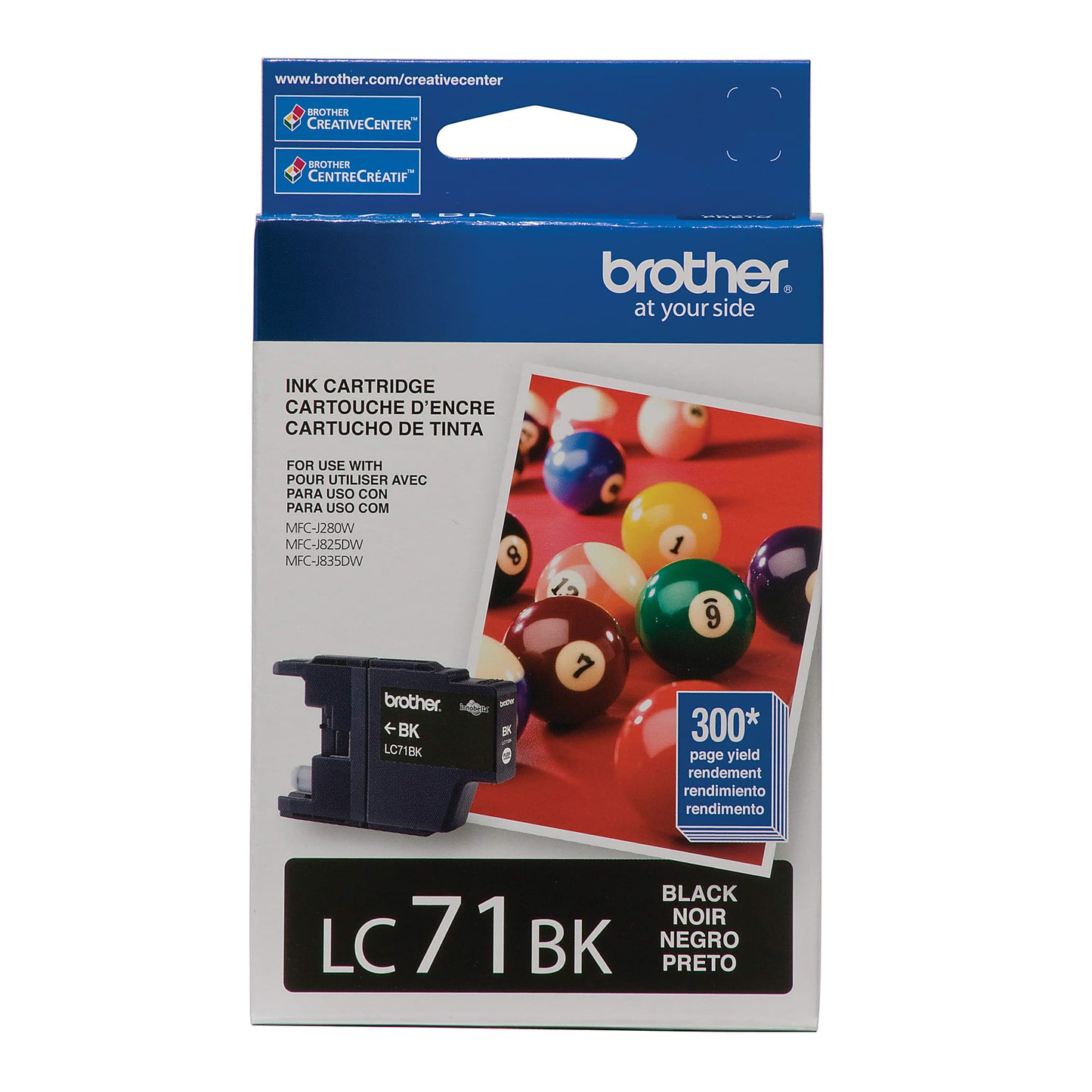 Genuine Brother LC71BK Black Ink Cartridge (300 pages)