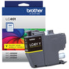 Genuine Brother LC401Y Yellow Ink Cartridge (200 pages)
