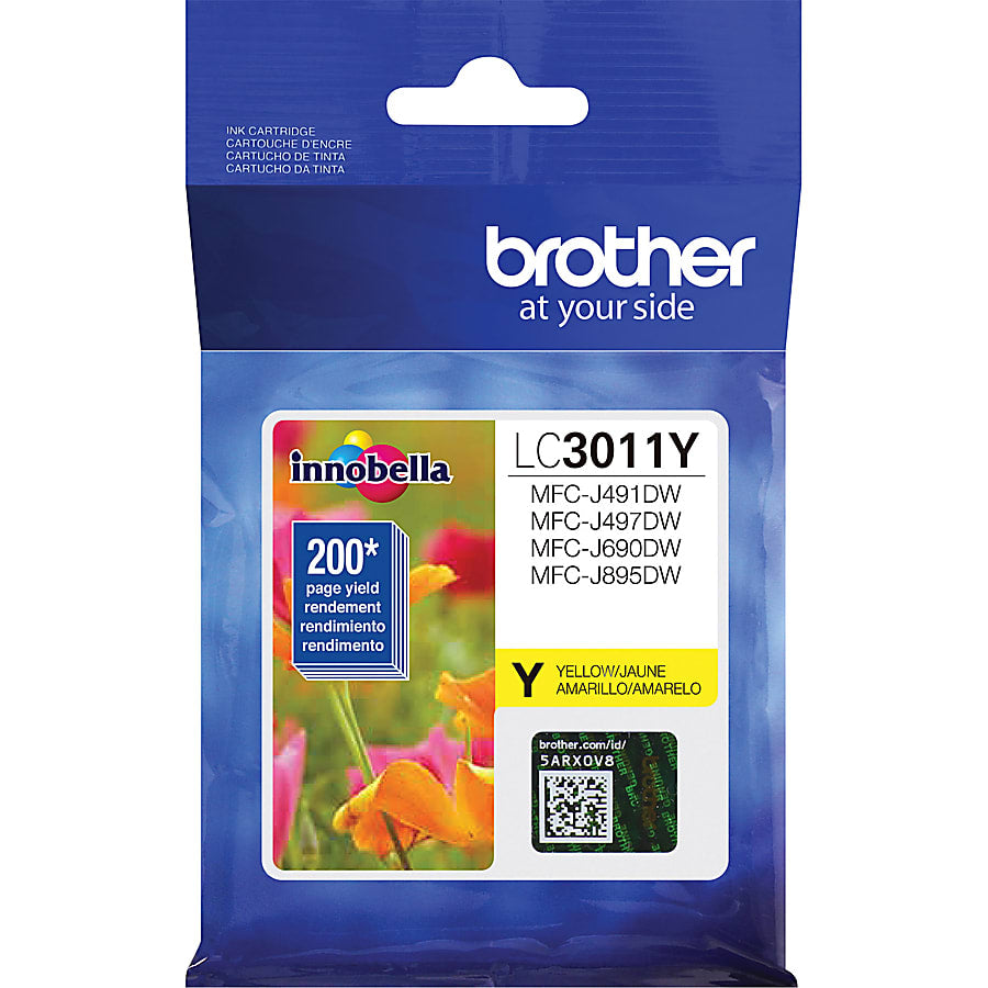 Genuine Brother LC3011Y Yellow Ink Cartridge (200 pages)