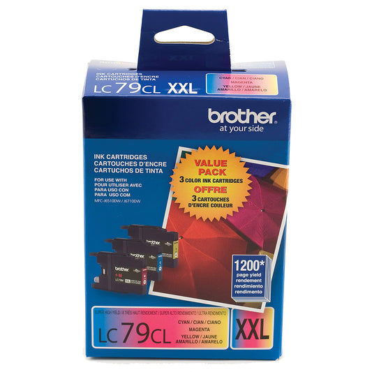 Genuine Brother LC793PKS Cyan, Magenta, Yellow Ink Cartridge (1,200 pages)