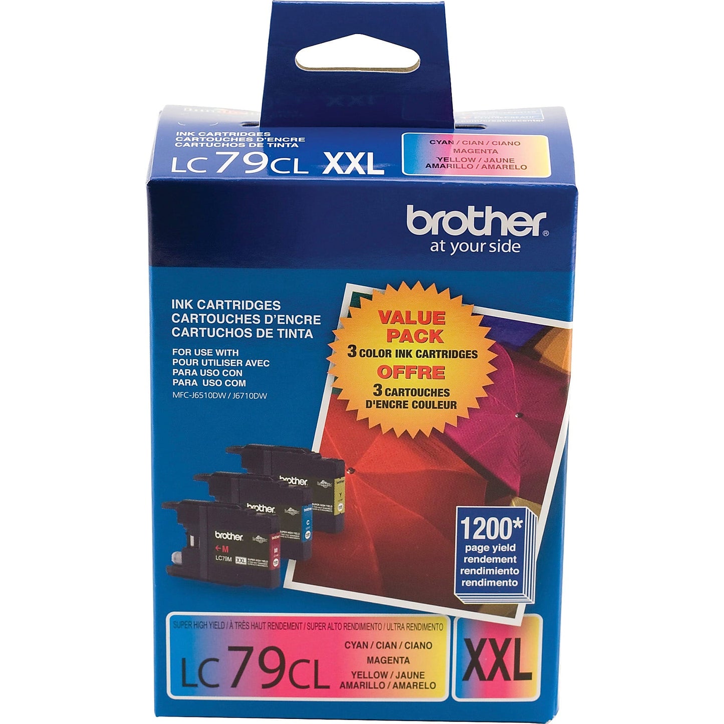 Genuine Brother LC793PKS Cyan, Magenta, Yellow Ink Cartridge (1,200 pages)