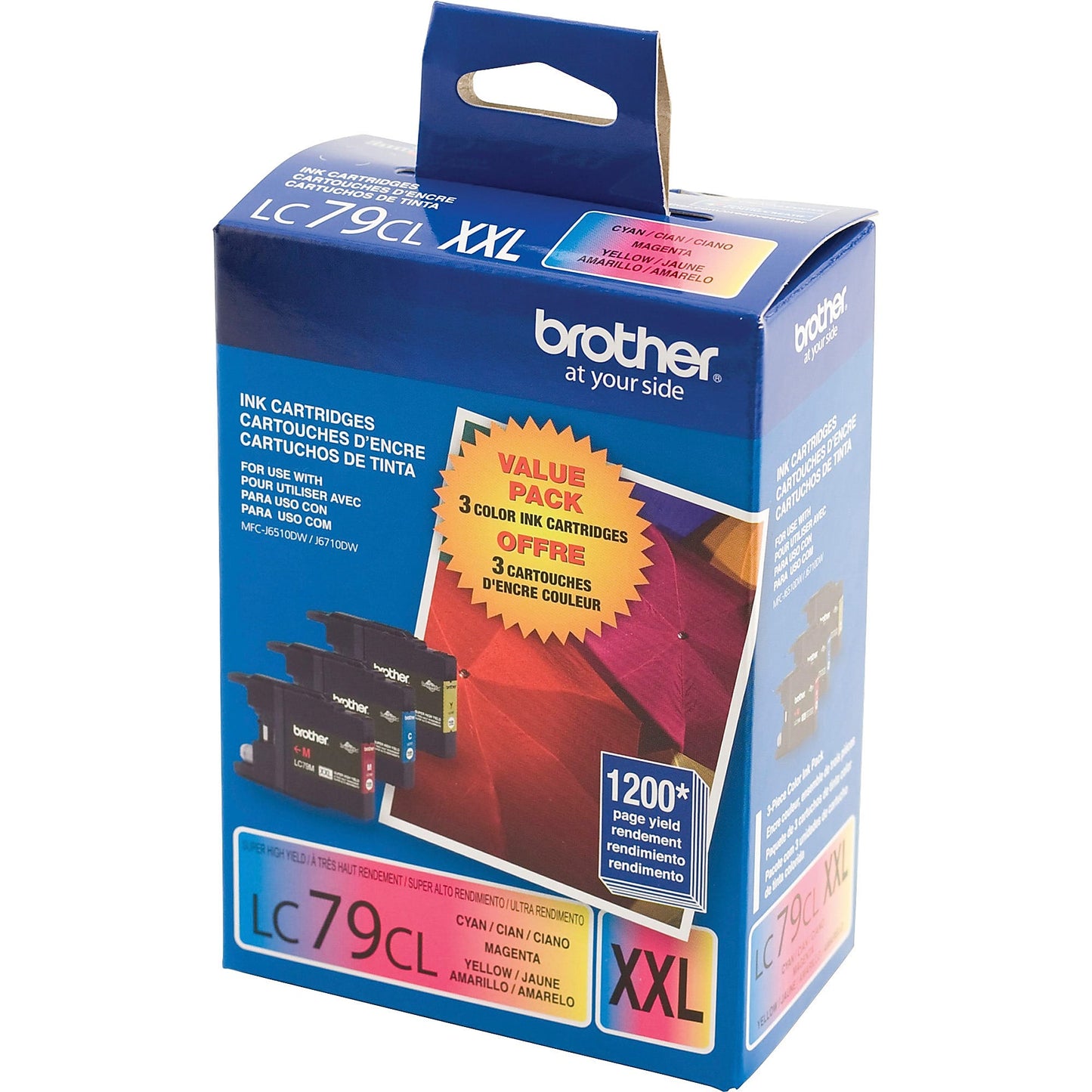 Genuine Brother LC793PKS Cyan, Magenta, Yellow Ink Cartridge (1,200 pages)