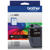 Genuine Brother LC401BK Black Ink Cartridge (200 pages)