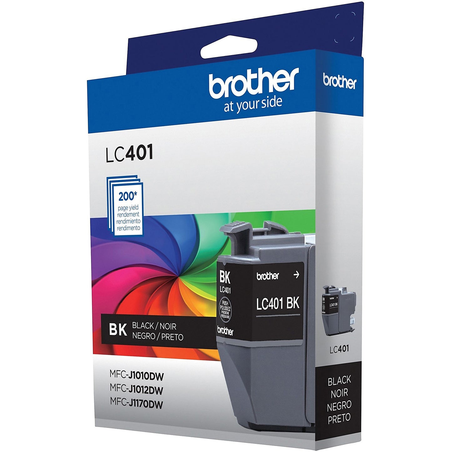 Genuine Brother LC401BK Black Ink Cartridge (200 pages)