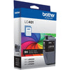 Genuine Brother LC401BK Black Ink Cartridge (200 pages)