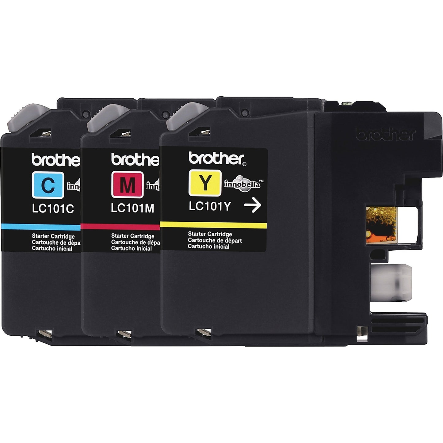 Genuine Brother LC101-3PKS Cyan, Magenta, Yellow Ink Cartridge (300 pages)