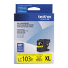 Genuine Brother LC103Y High Yield Yellow Ink Cartridge (600 pages)