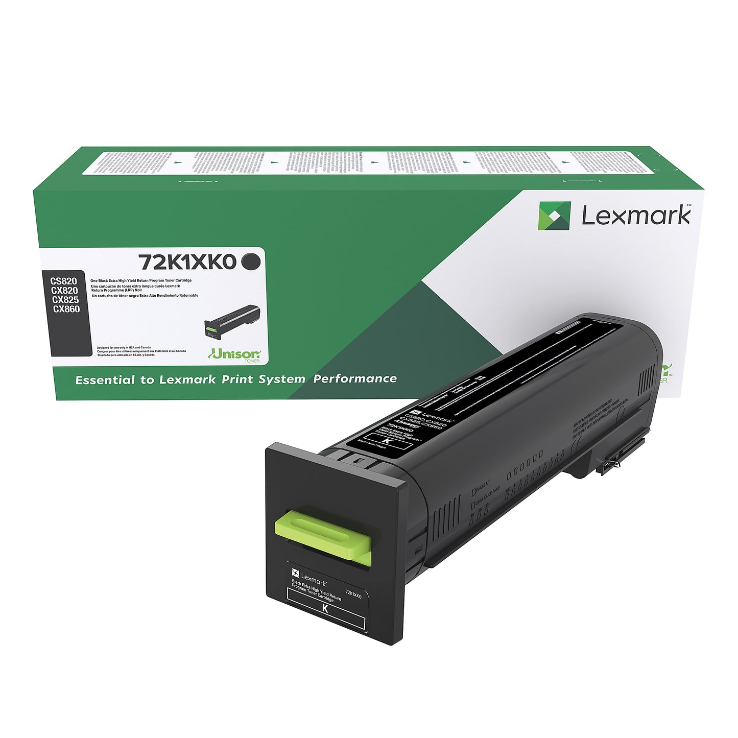 Genuine Lexmark 72K1XK0 High Yield Black Toner Cartridge (33,000 pages) Return Program