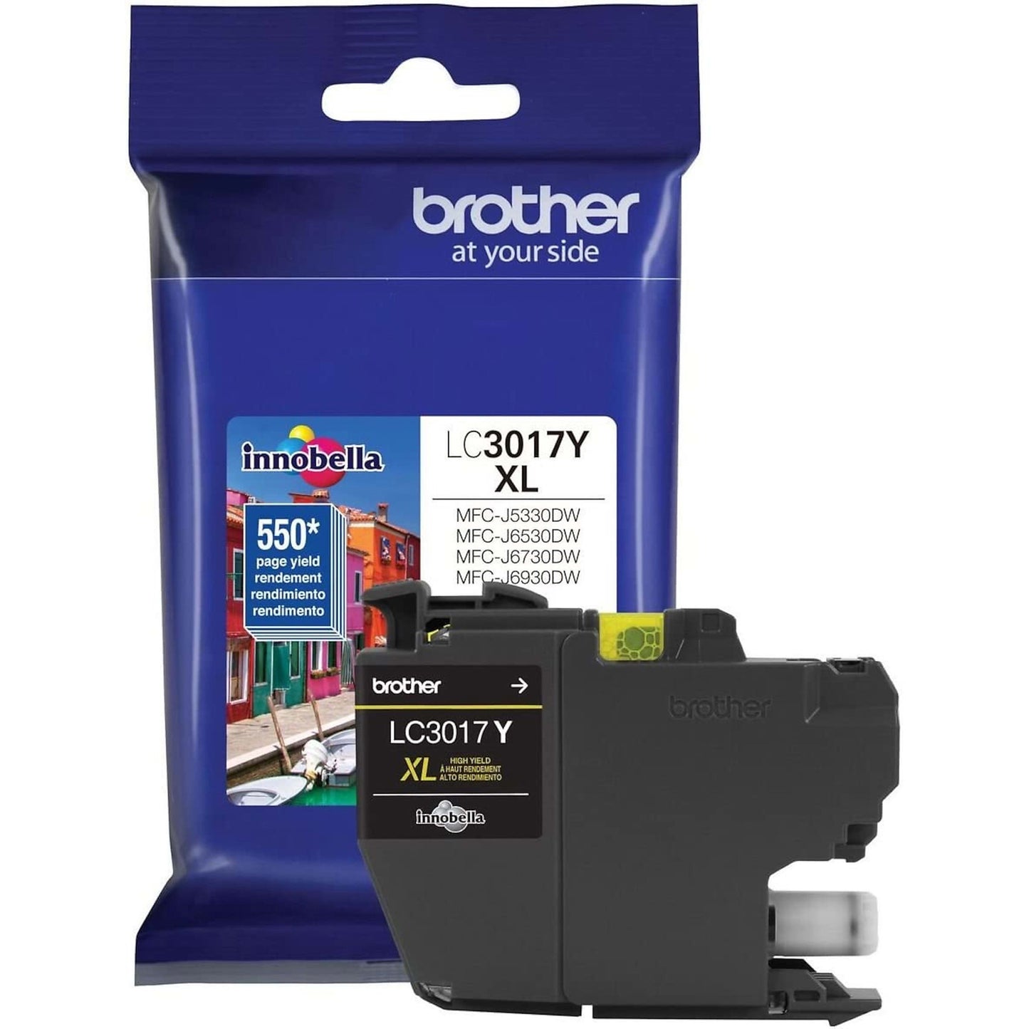 Genuine Brother LC3017Y Yellow Ink Cartridge (550 pages)